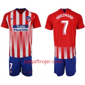 Atlético Madrid Fodboldtrøjer GRIEZMANN 7 Børn Hjemmebanesæt 2018/19 Kort ærmer